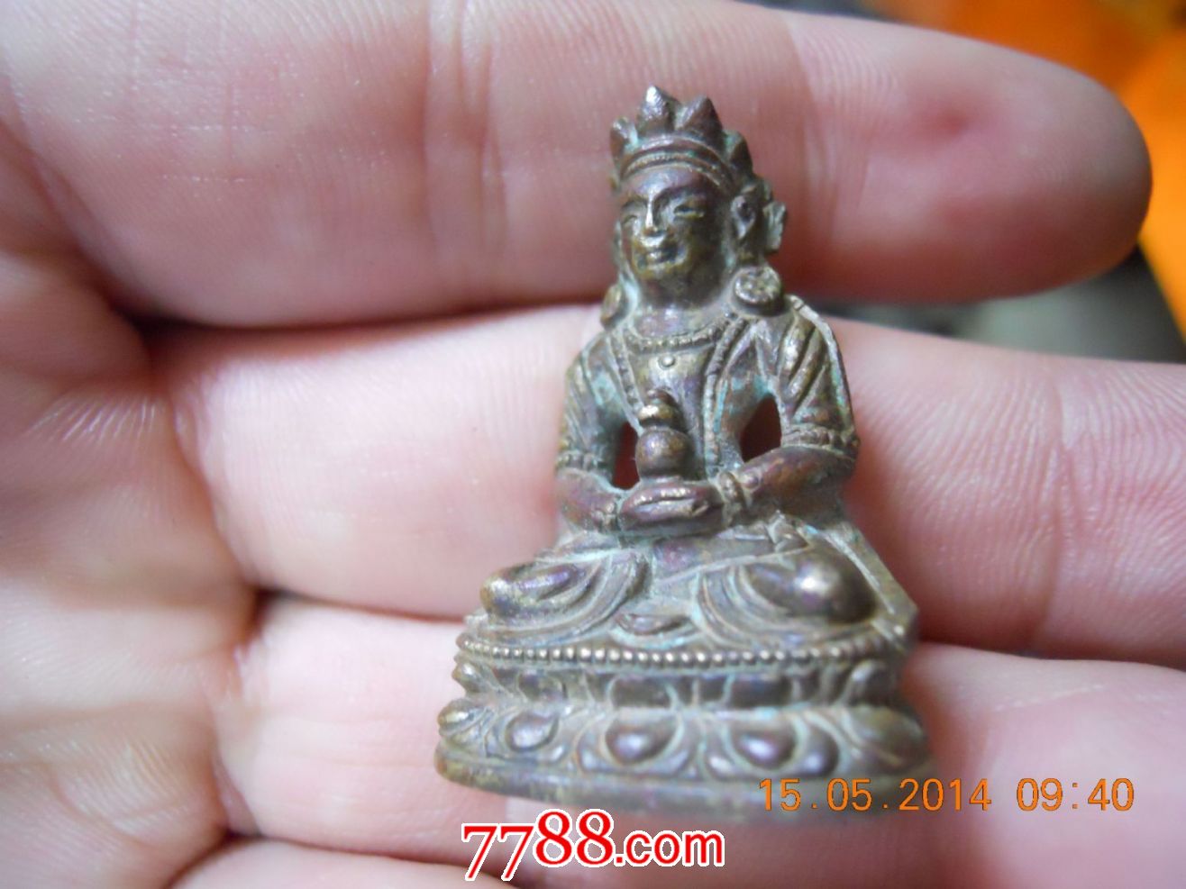 交流会收获的小寸佛和辽代小人, - 佛像铜器印章 - 古