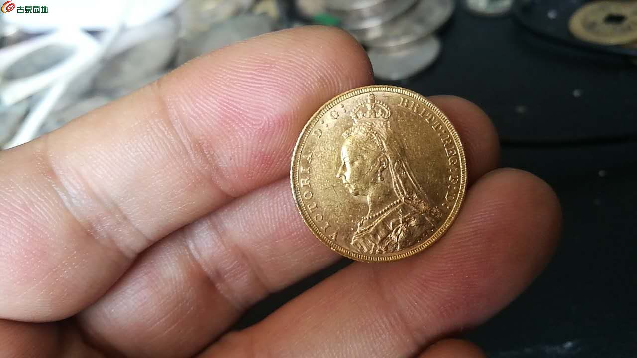 5月 96帖>英国维多利亚女王金币一个,重8克