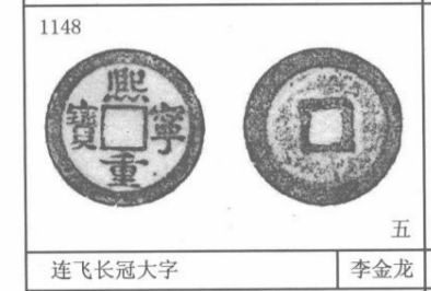 【熙宁重宝】折二 连飞长冠大字 行书(五级)
