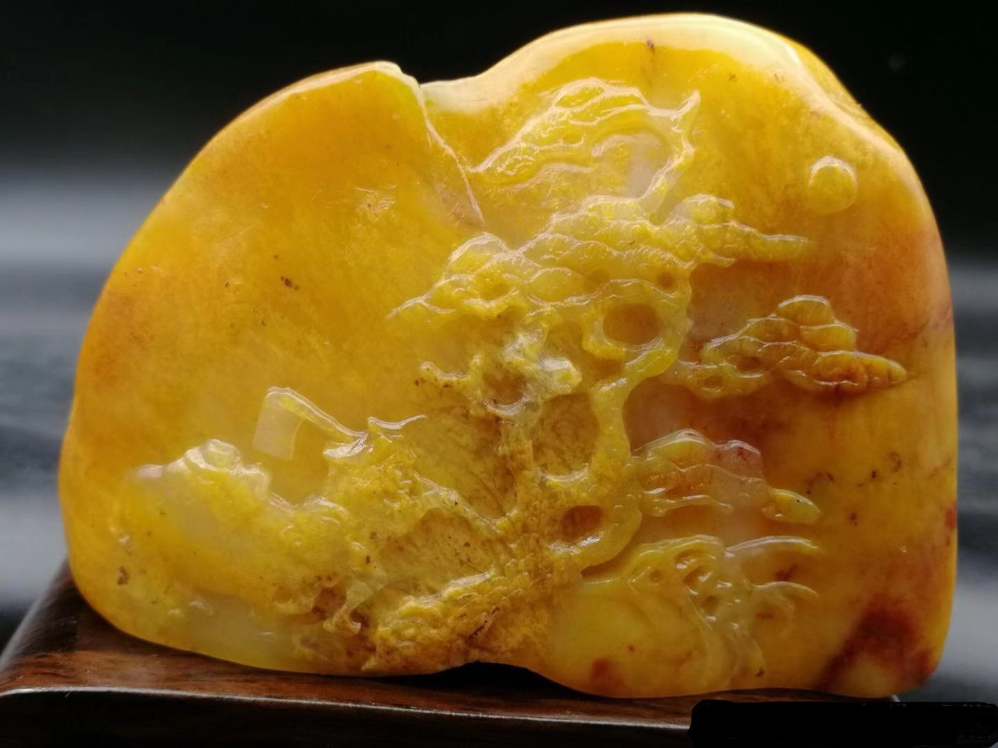寿山鲎箕石摆件