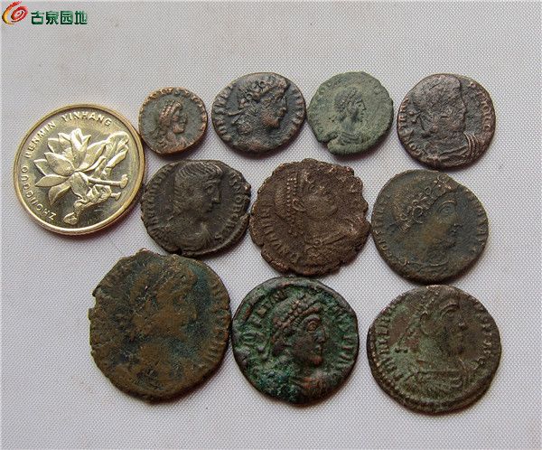 10枚背面不同图案的古罗马铜币