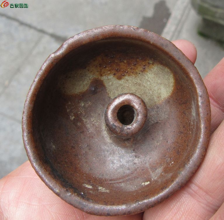 一流品吉州窑抽鸦片用小灯盏