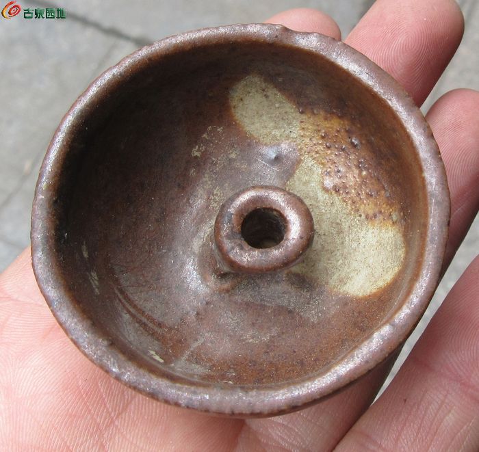 一流品吉州窑抽鸦片用小灯盏