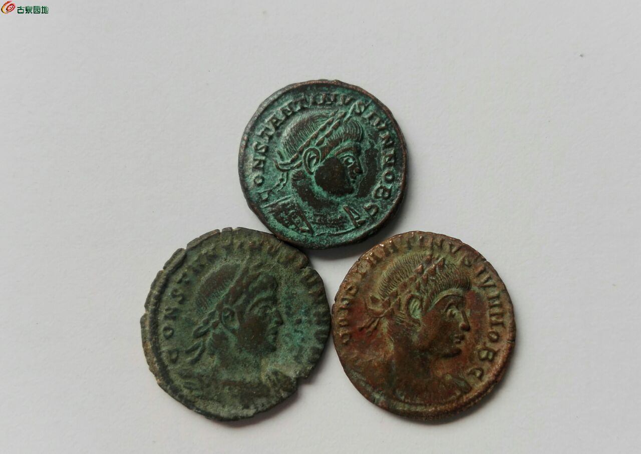 精美的古罗马小铜币3个