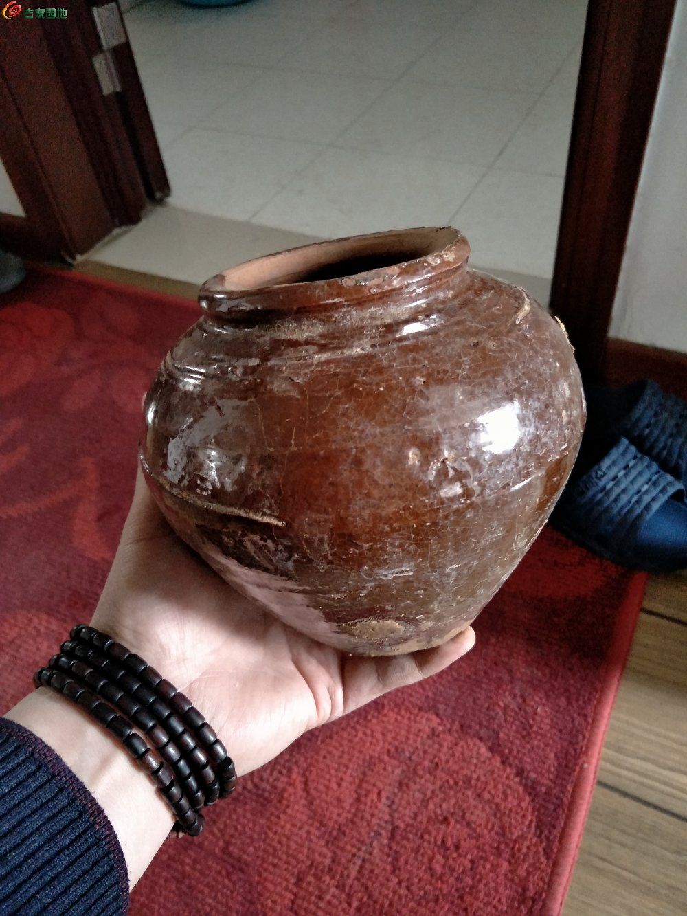 汉代红陶罐图片