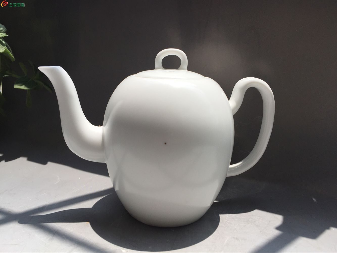 全品白釉美人肩茶壶一把 历代陶器瓷器 古
