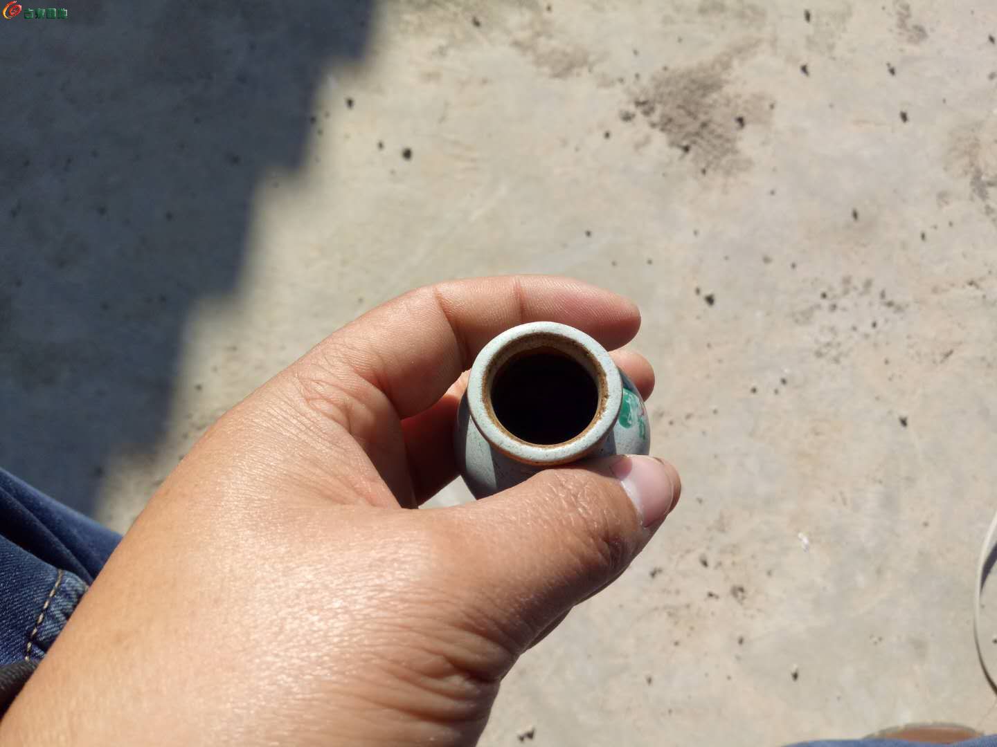 清代大烟具瓷烟斗一个
