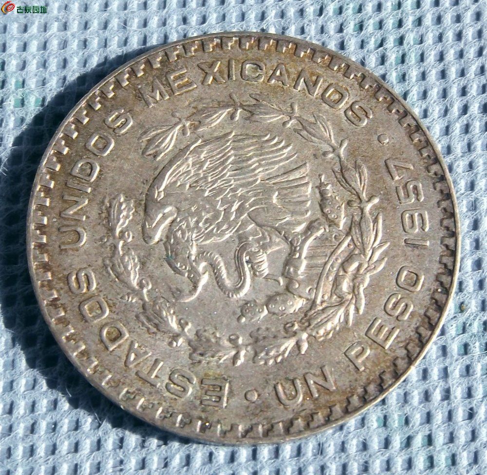 墨西哥1比索银币图片
