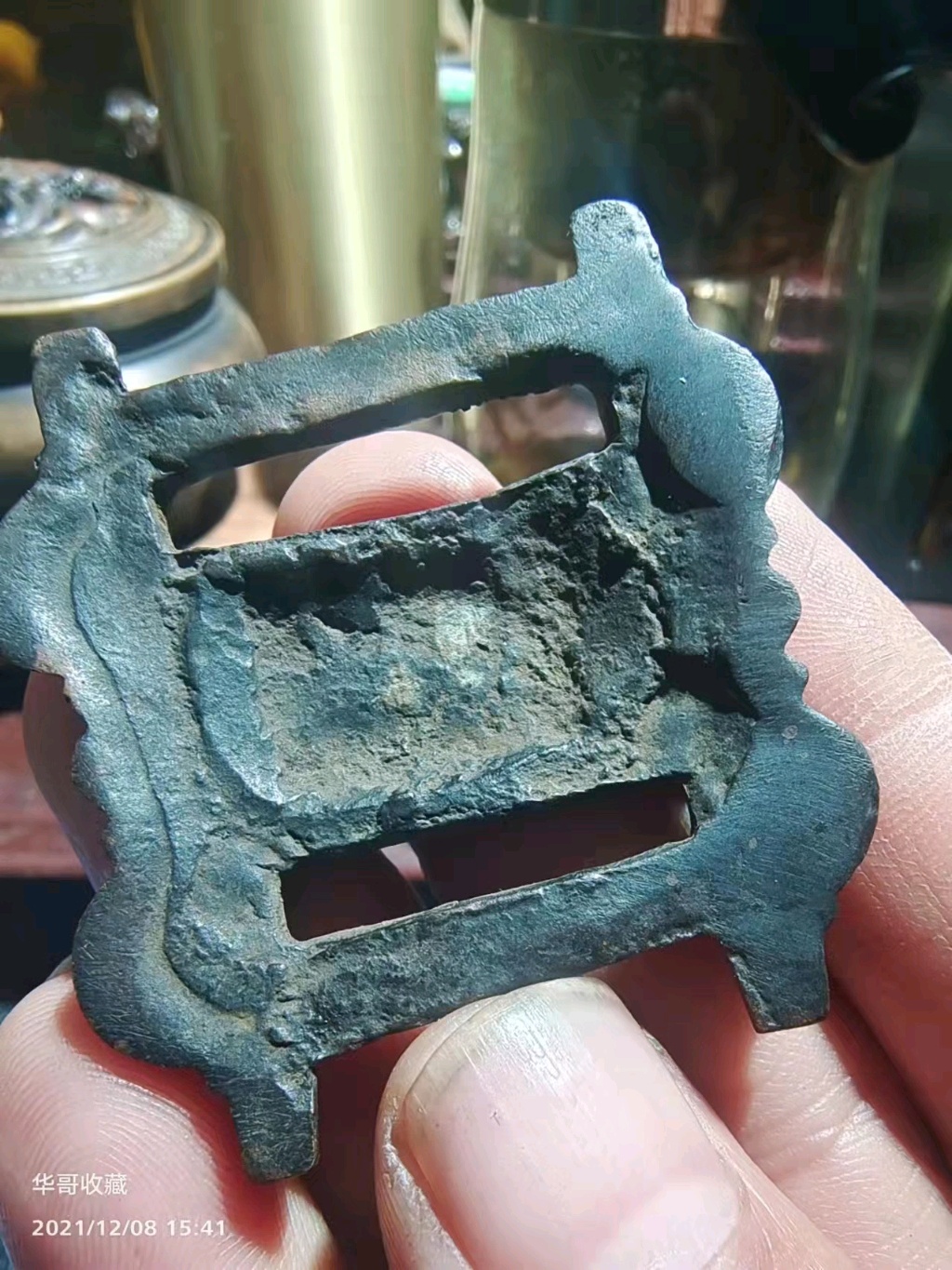 明代狮头经书扣