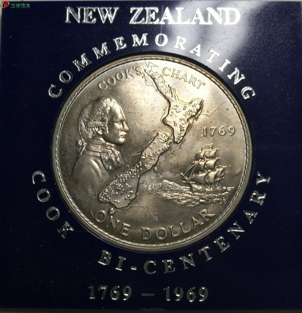 精美原光新西兰一元大硬币4个年份含2枚纪念币