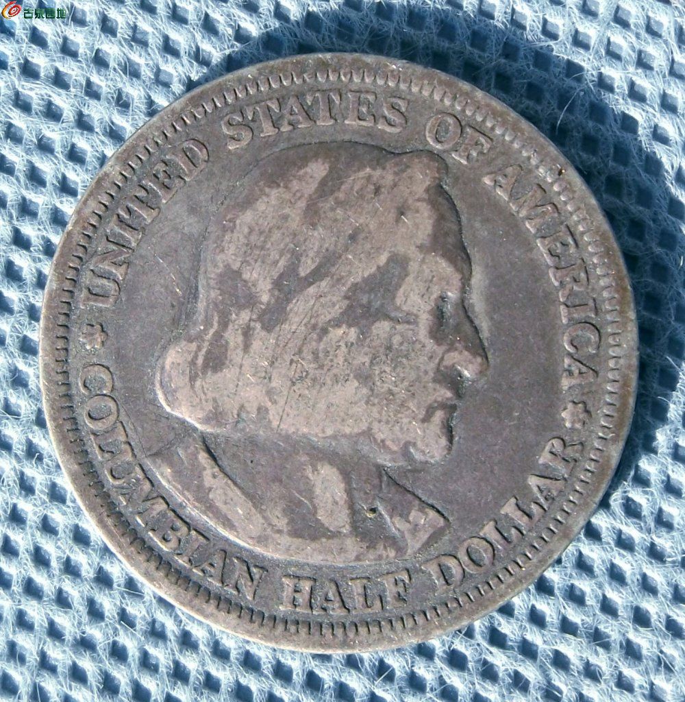 1893年纪念哥伦布发现新大陆400周年中圆银币